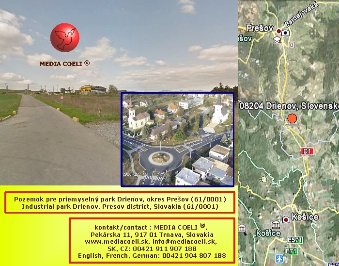 Pozemok pre priemyseln� park Drienov, okres Pre�ov (61/0001)
